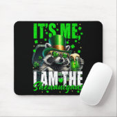 Der Schabernack, lustiger Waschbär St. Patrick's D Mousepad (Mit Mouse)