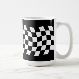 Der Schachbrettflaggen-Becher Kaffeetasse