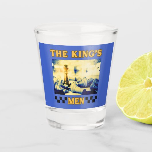 Der Schachspieler des Königs Schnapsglas (Vorderseite)