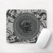 Der Schädel! (Circle Design) 2018 Gray on Stone Mousepad (Mit Mouse)
