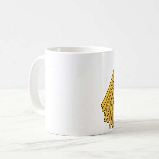 Der Schädel Dreadlocks blonde Regenbogen B Kaffeetasse (Vorderseite Links)