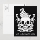 Der Schädel Postkarte (Vorne/Hinten)