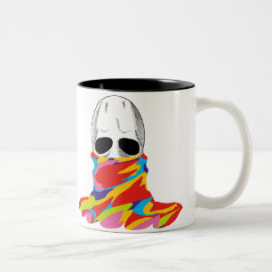 Der Schädel: Regenbogen-Tarnung Zweifarbige Tasse