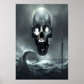 Der Schädel und das Meer | AI Art Poster (Vorne)