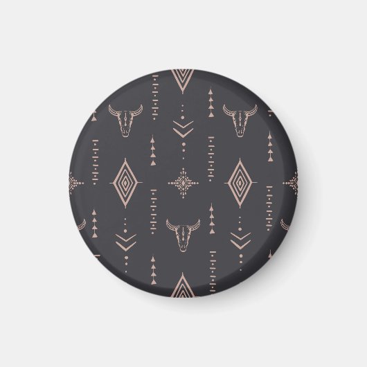 Der Schädel von Boho, ethnisch nahtlos. Magnet (Vorne)