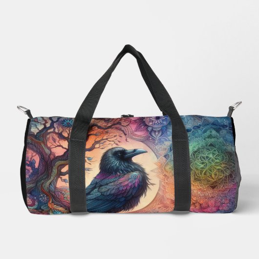 Der Schädelbaum des Lebens Mandala Pagan Duffle Bag (Vorderseite)