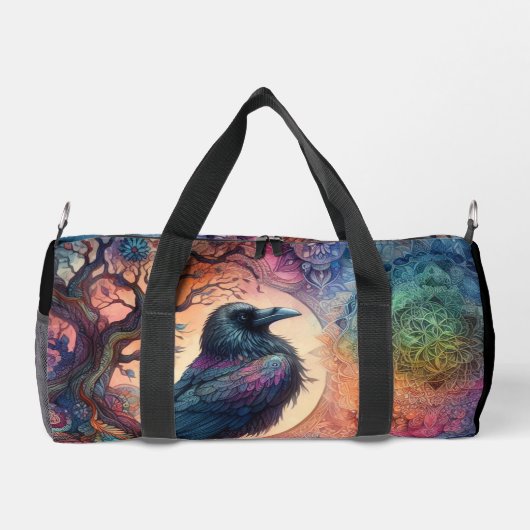 Der Schädelbaum des Lebens Mandala Pagan Duffle Bag (Rückseite)