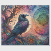 Der Schädelbaum des Lebens Mandala Pagan Geschenkpapier (Flach)