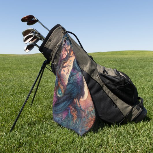 Der Schädelbaum des Lebens Mandala Pagan Golfhandtuch (Gras)