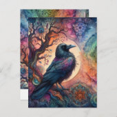 Der Schädelbaum des Lebens Mandala Pagan Postkarte (Vorne/Hinten)