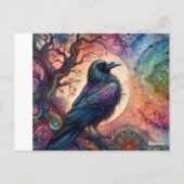 Der Schädelbaum des Lebens Mandala Pagan Postkarte (Rückseite)