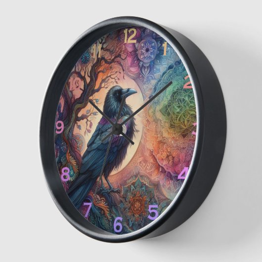 Der Schädelbaum des Lebens Mandala Pagan Uhr (Winkel)