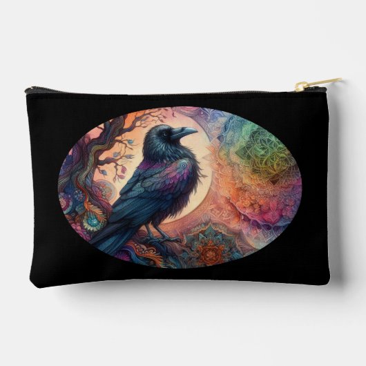 Der Schädelbaum des Lebens Mandala Pagan Zubehörtasche (Rückseite)