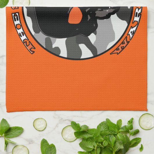 Der Schädelkrieger Geschirrtuch (Gefaltet)