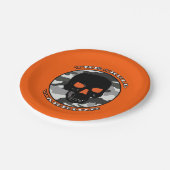 Der Schädelkrieger Pappteller (Schrägansicht)