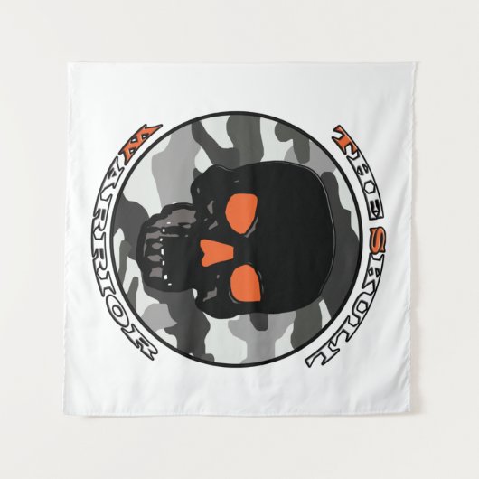 Der Schädelkrieger Wandteppich (Vorderseite (Horizontal))