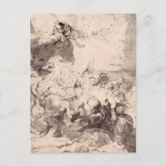 Der Schaden von Sennaherib durch Peter Paul Rubens Postkarte (Vorderseite)