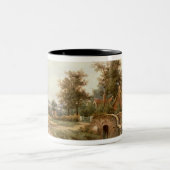 Der Schaf-Viehhändler Zweifarbige Tasse (Mittel)