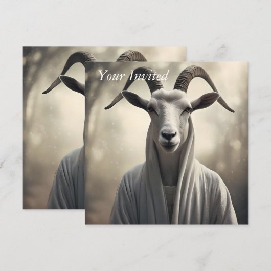 Der Schäfer der Ziege, Einladung (Vorne/Hinten)