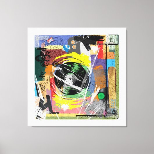 Der Schallplattenspieler von Ole Leinwanddruck (Vorderseite)