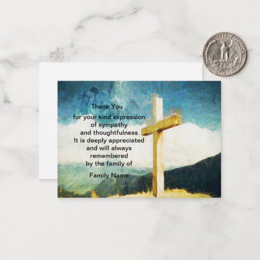 Der Schatten des Engels danke Karte (Vorderseite/Rückseite Beispiel)