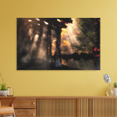 Der schattige Weg (Herbst) überwölbte Leinwand (Insitu (Wohnzimmer))