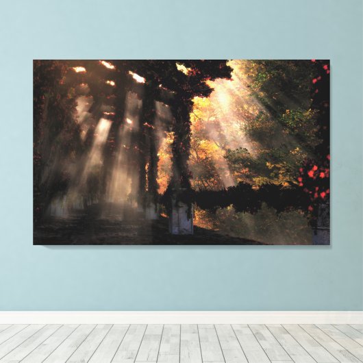 Der schattige Weg (Herbst) überwölbte Leinwand (Insitu (Holzboden))