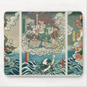 Der Schauspieler Ichikawa Ebizo V als die Gottheit Mousepad (Vorne)