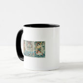 Der Schauspieler Ichikawa Ebizo V als die Gottheit Tasse (Vorderseite Links)