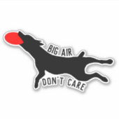 Der Scheibenhund frisbee große Luft kümmert sich n Aufkleber (Vorderseite)