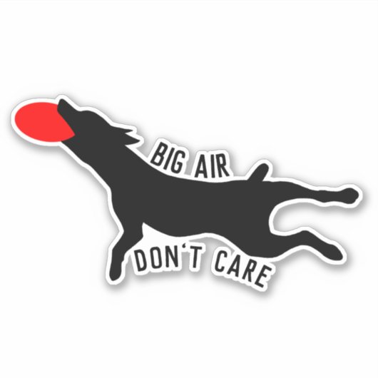 Der Scheibenhund frisbee große Luft kümmert sich n Aufkleber (Vorderseite)