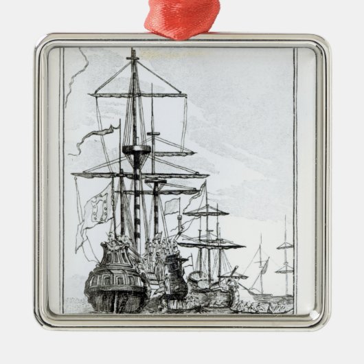 Der Scheich oder der Gouverneur von Mosambik Ornament Aus Metall (Vorne)
