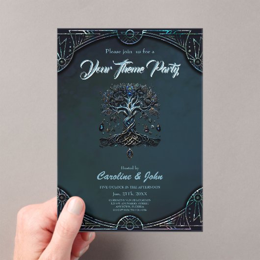 Der Schein des Baumes des Lebens die Edelsteine de Acryleinladungen (Insitu (Handheld))