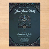 Der Schein des Baumes des Lebens die Edelsteine de Acryleinladungen (Vorderseite)