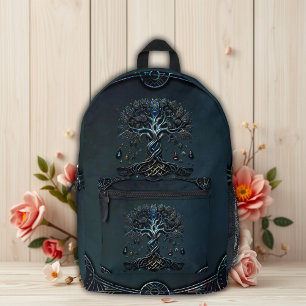 Der Schein des Baumes des Lebens die Edelsteine de Bedruckter Rucksack