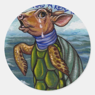 Der SCHEINschildkröte Alice im Runder Aufkleber