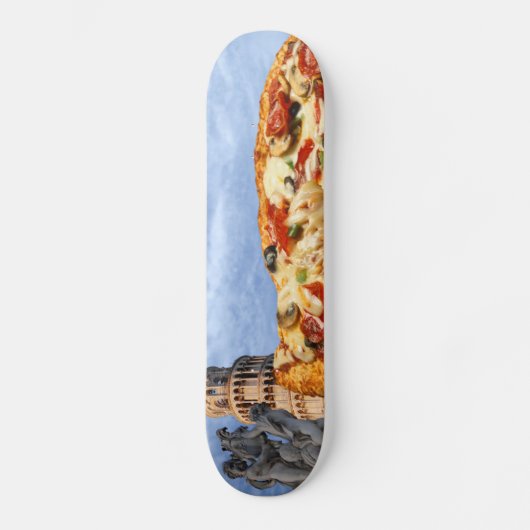 Der Schiefe Turm der Pizza (Pisa) Skateboard (Vorderseite)