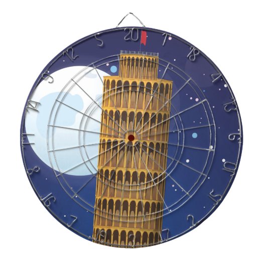 Der Schiefe Turm von Pisa Dartscheibe (vorne)