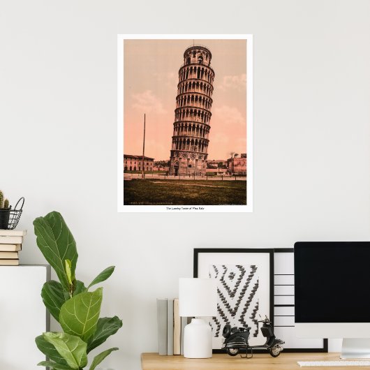 Der Schiefe Turm von Pisa, Italien Poster (Heimbüro)