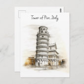 Der Schiefe Turm von Pisa, Italien Postkarte (Vorne/Hinten)