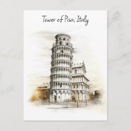 Der Schiefe Turm von Pisa, Italien Postkarte