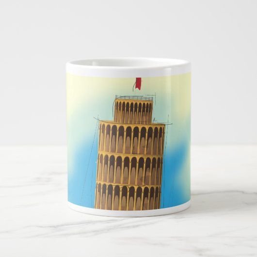 Der Schiefe Turm von Pisa Jumbo-Tasse (Vorderseite)