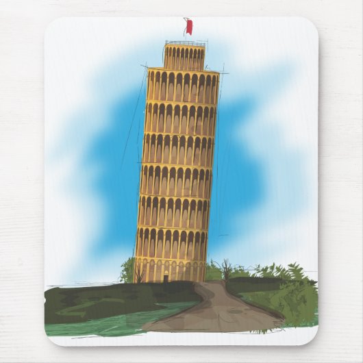 Der Schiefe Turm von Pisa Mousepad (Vorne)