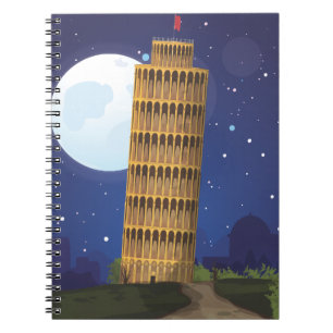 Der Schiefe Turm von Pisa Notizblock