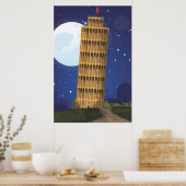 Der Schiefe Turm von Pisa Poster (Küche)