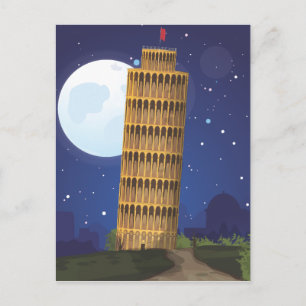 Der Schiefe Turm von Pisa Postkarte