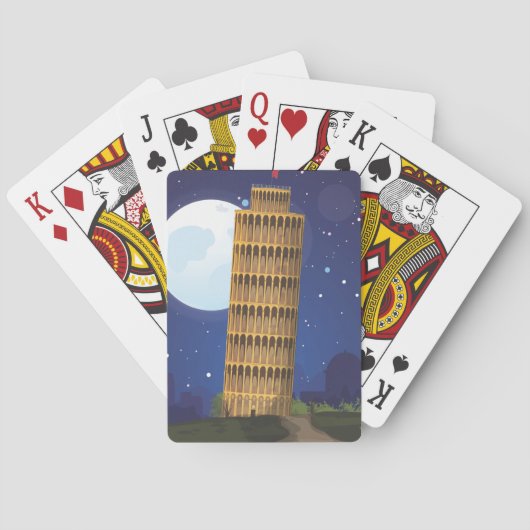 Der Schiefe Turm von Pisa Spielkarten (Rückseite)