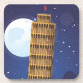 Der Schiefe Turm von Pisa Untersetzer (Vorderseite)