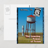 Der schiefe Turm von Texas im Boden - Autobahn 66 Postkarte (Vorne/Hinten)