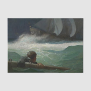 „Der Schiffbruch des Covenant“ von NC Wyeth Seidenpapier